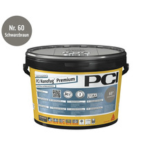PCI Nanofug Premium Flexfugenmörtel Nummer 60 schwarzbraun im Eimer für Fliesen und Natursteine.
