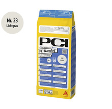 PCI Nanofug Flexfugenmörtel in Lichtgrau zur Verfugung von keramischen Belägen im Innen und Außenbereich.