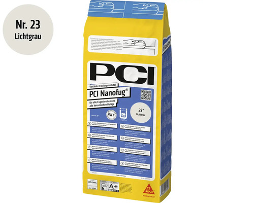 PCI Nanofug Flexfugenmörtel in Lichtgrau zur Verfugung von keramischen Belägen im Innen und Außenbereich.