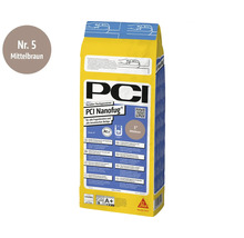 PCI Nanofug variabler Flexfugenmörtel Nummer 5 mittelbraun 4 Kilogramm zur Verfugung von keramischen Belägen im Innen und Außenbereich