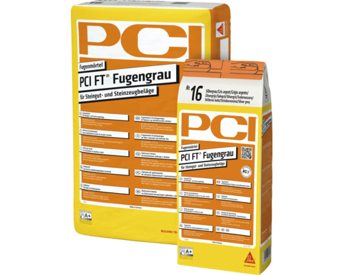 PCI FT Fugengrau Fugenmörtel für Steingut und Steinzeugbeläge in 5 Kilogramm Verpackung