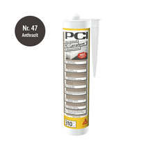 PCI Carraferm Silikon Dichtstoff für Natursteine in der Farbe Anthrazit, 310 Milliliter Kartusche mit Düse.