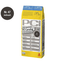 PCI Carrafug Spezial Fugenmörtel für Naturwerksteinplatten in Anthrazit 5 Kilogramm Sack