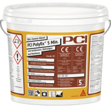 Kunststoffeimer PCI Polyfix 5 Min Blitz Zement Mörtel 5 Kilogramm zum Ausbessern Befestigen und Montieren