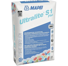 Sack mit Mapei Ultralite S1 Flex Leichtverlegemörtel für keramische Fliesen und Naturwerksteine im Innen- und Außenbereich.
