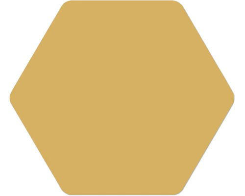 Ein einzelnes, leeres, sechseckiges Symbol mit abgerundeten Ecken.