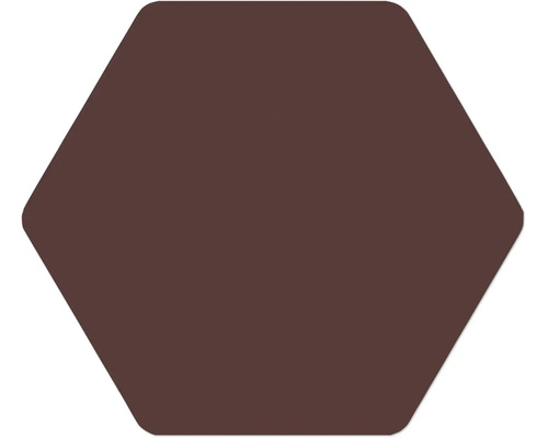 Dunkelbraune sechseckige Wandfliese