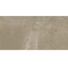 Feinsteinzeugfliese mit Natursteinoptik und feiner Marmorierung für Wand und Boden.