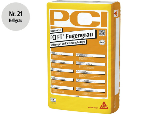 PCI FT Fugengrau Fugenmörtel für Steingut und Steinzeugbeläge im Sack mit 25 Kilogramm