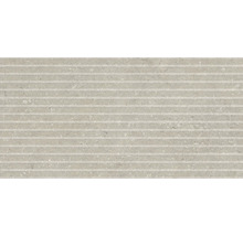 Wandfliese mit horizontalem Streifenmuster in Steinoptik