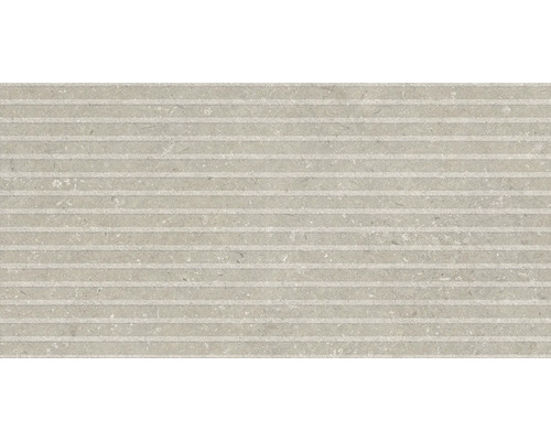 Wandfliese mit horizontalem Streifenmuster in Steinoptik