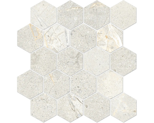Mosaikfliesen in Sechseckform mit Steinoptik Oberfläche für Wand und Bodenbeläge