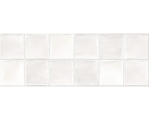 Steingut Dekorfliese Palermo white 25 x 70 cm