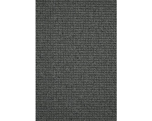 Nahaufnahme eines grauen Teppichs mit Textilstruktur.