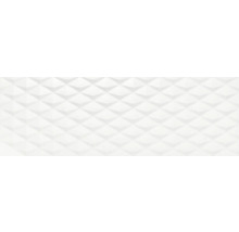 Weiße Wandfliese mit dreidimensionalem Pyramidenmuster