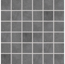 Produktbild: Feinsteinzeugmosaik Rako Betonico schwarz 30x30cm, Steingröße 5x5cm