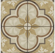 Dekorative Bodenfliese mit floralem Muster