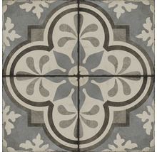 Dekorative Bodenfliese mit floralem Muster