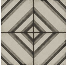 Quadratische Fliesen mit geometrischem Streifenmuster