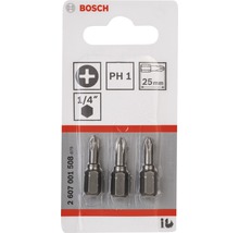 Bosch Schrauberbits PH1, 25 mm, Dreierpackung