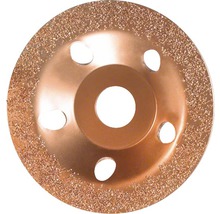 Schleiftopf mit Schleifkörnung und Aussparungen