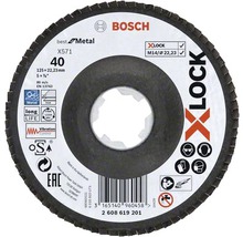 Bosch X-Lock Fiberschleifscheibe, Durchmesser 125 mm, Körnung 40