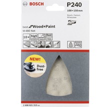 Bosch Schleifblatt für Holz und Farbe, Körnung P240, Größe 100x150 Millimeter