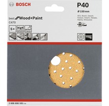 Schleifblatt C470 Best for Wood and Paint, 5er-Pack Ø 150 mm K40