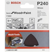 Bosch P240 Schleifblatt für Holz und Farbe, 93 Millimeter, geeignet für Multitools