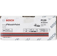 Bosch Schleifpapier P120, 125 Millimeter Durchmesser, geeignet für Holz und Farbe