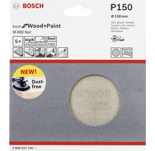Bosch Schleifgitter M480 Net, Körnung P150, Durchmesser 150 Millimeter, geeignet für Holz und Farbe