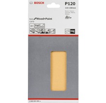 Bosch Schleifpapier P120, Körnung 120, geeignet für Holz und Farbe