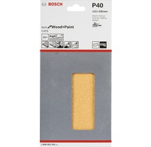 Bosch Schleifblatt P40 für Holz und Farbe, 115 mal 230 Millimeter, 10 Stück
