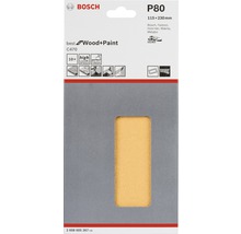 Bosch P80 Schleifpapier für Holz und Farbe, 115x230 Millimeter