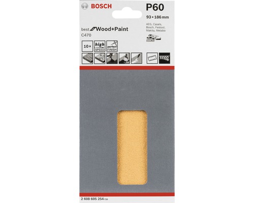 Schleifblatt C470, 10er-Pack 93 x 186 mm, G60