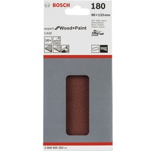 Bosch Expert C430 Schleifhülsen für Holz und Farbe, Körnung 180, 10 Stück