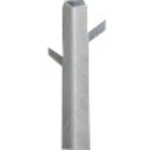 Pfosten aus Metall mit Halterungen