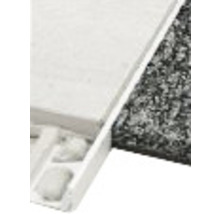 Detailansicht einer weißen Schublade auf einem Teppich