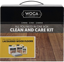 Woca Clean and Care Kit zur Reinigung und Pflege lackierter Holzböden