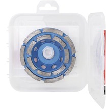 Diamantschleiftopf im transparenten Aufbewahrungskoffer