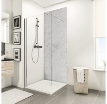 Badezimmer mit Duschkabine, Duschwanne und Waschbecken