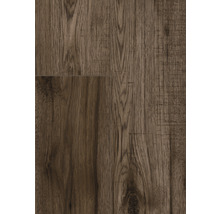 Nahaufnahme von Laminatboden in Holzoptik