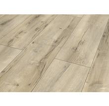 Nahaufnahme von Laminatboden mit Holzoptik