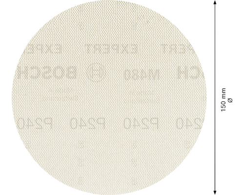 Schleifblatt für Exzenterschleifer Bosch Professional, , Korn 240, Ungelocht, 5 Stück