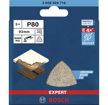 Bosch Expert M480 Net Schleifblatt P80, 93 mm, 5 Stück