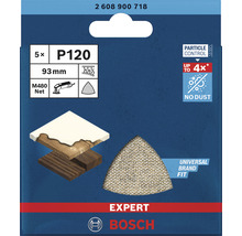 Bosch Expert M480 Net Schleifblatt Set, Körnung P120, 93 Millimeter, 5 Stück