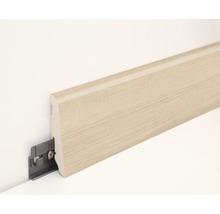 Sockelleiste mit Befestigungsclip an einer Wand