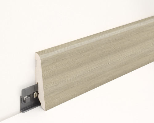 Sockelleiste aus Holz mit Befestigungsclip