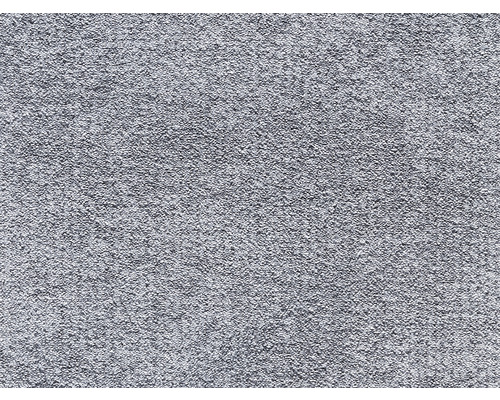 Nahaufnahme eines silberfarbenen Teppichs.
