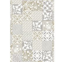 Muster aus verschiedenen Fliesen mit geometrischen und floralen Motiven